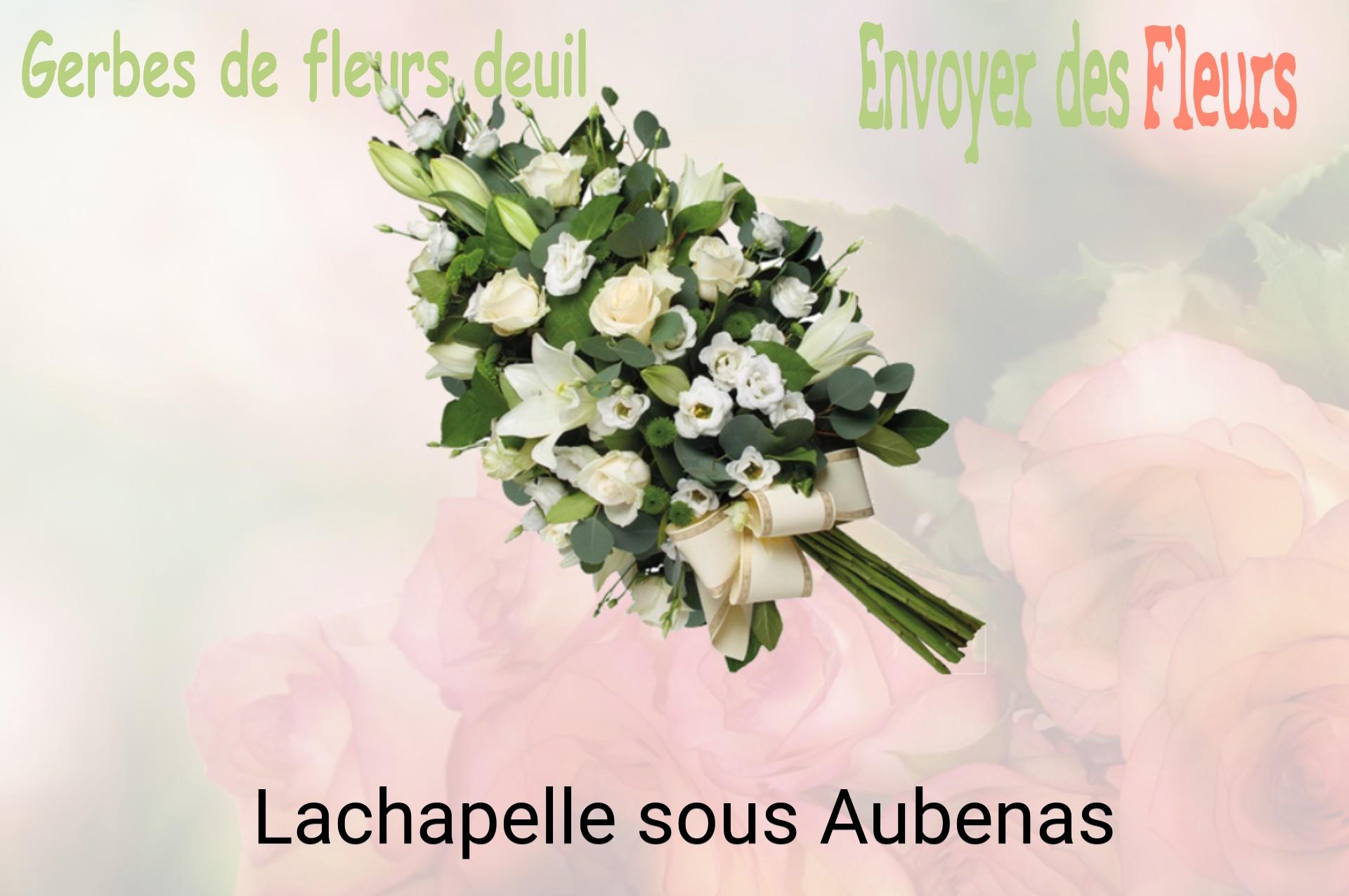 Gerbe de fleurs de deuil livrée à Lachapelle-sous-Aubenas